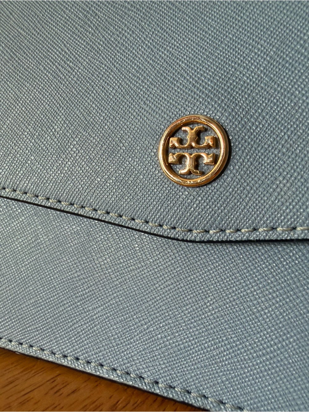 Tory Burch Slate Blue Saffiano Chain Crossbody - Picture 6 of 6